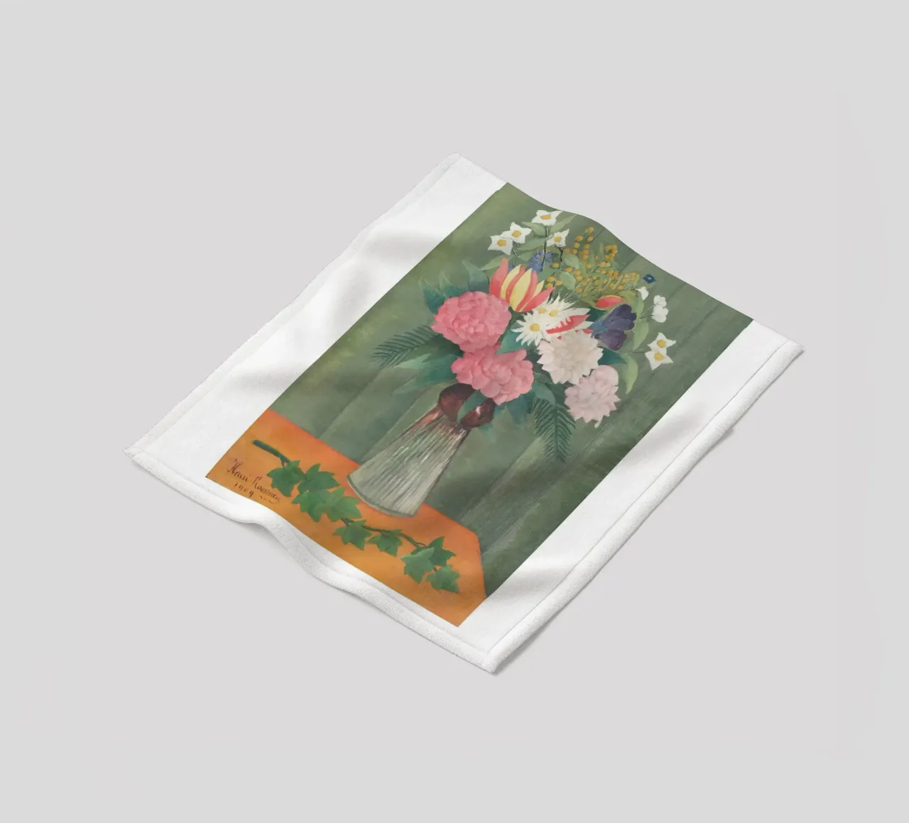 Henri Rousseau Natura morta floreale post-impressionista coperta in pile da NorwesClub
