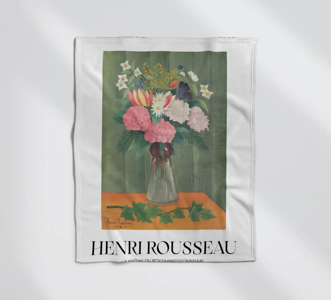 Henri Rousseau Natura morta floreale post-impressionista coperta in pile da NorwesClub