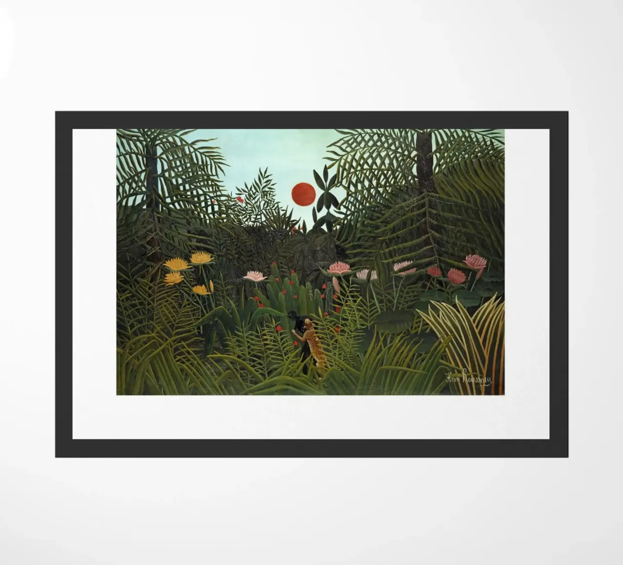 Henri Rousseau Post-Impressionist Jungle Scene doormat by NorwesClub