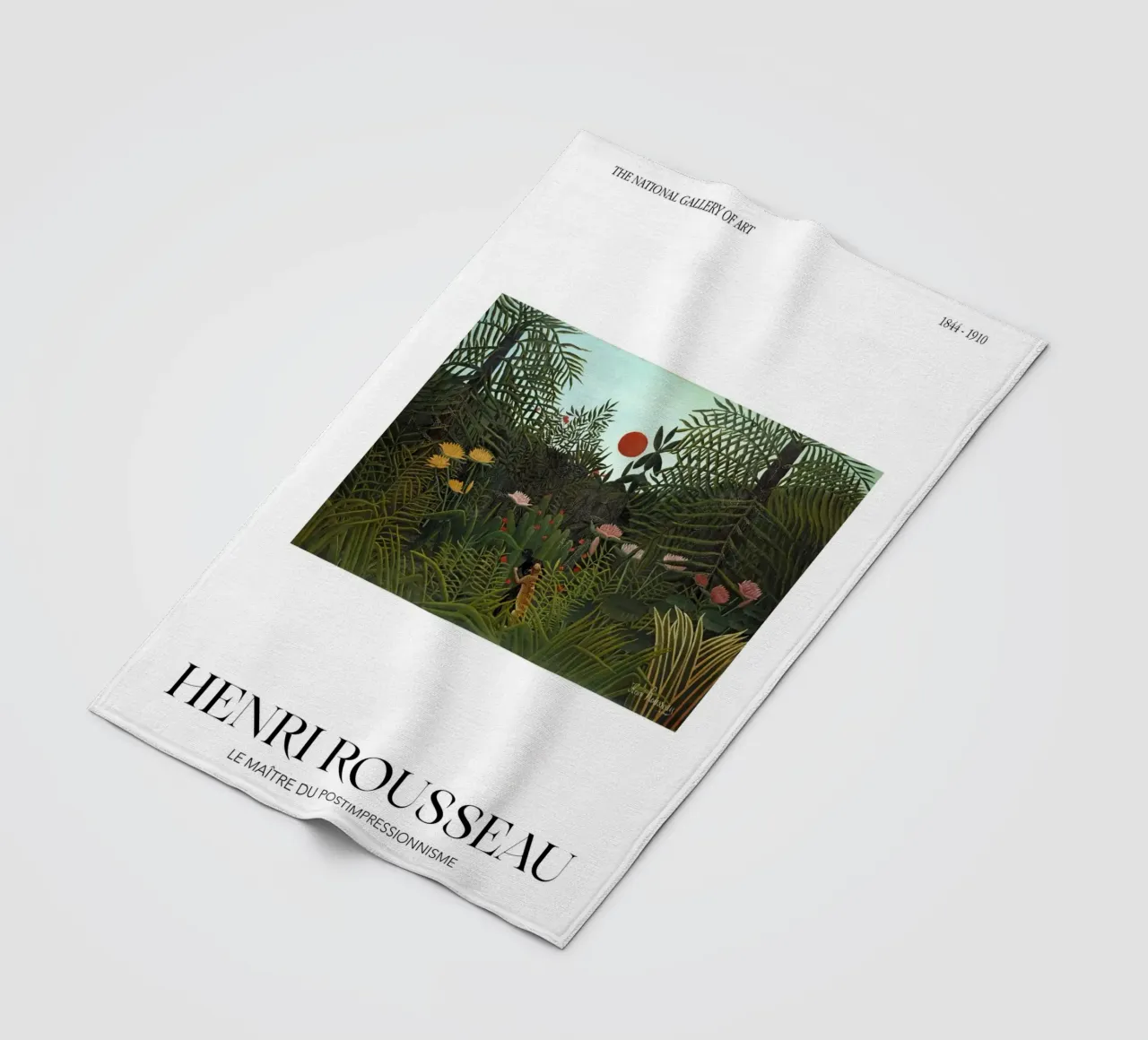 Henri Rousseau Scena di giungla post-impressionista coperta in pile da NorwesClub