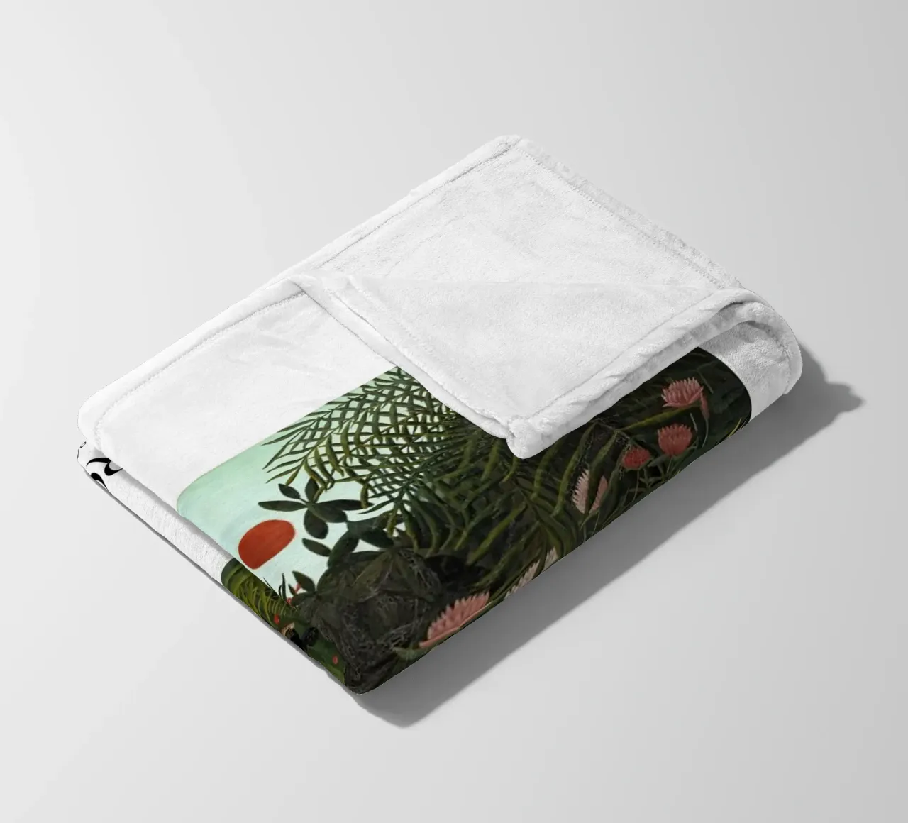 Henri Rousseau Scena di giungla post-impressionista coperta in pile da NorwesClub