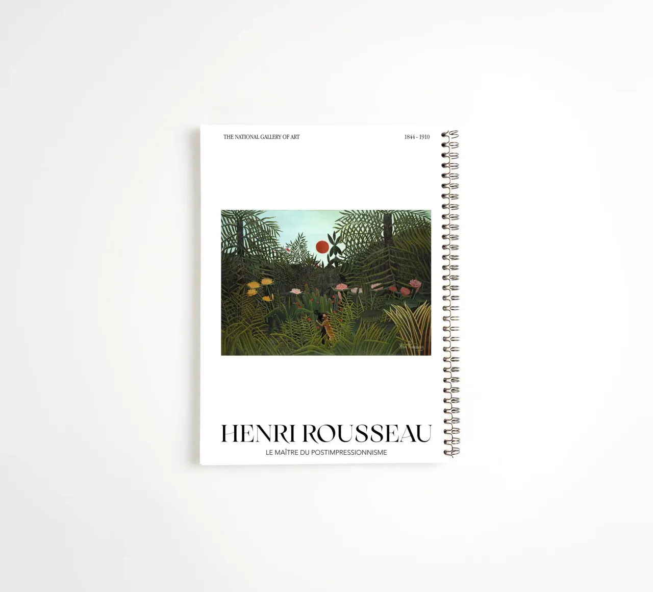 Henri Rousseau Post-Impressionist Jungle Scene spiral notebook by NorwesClub