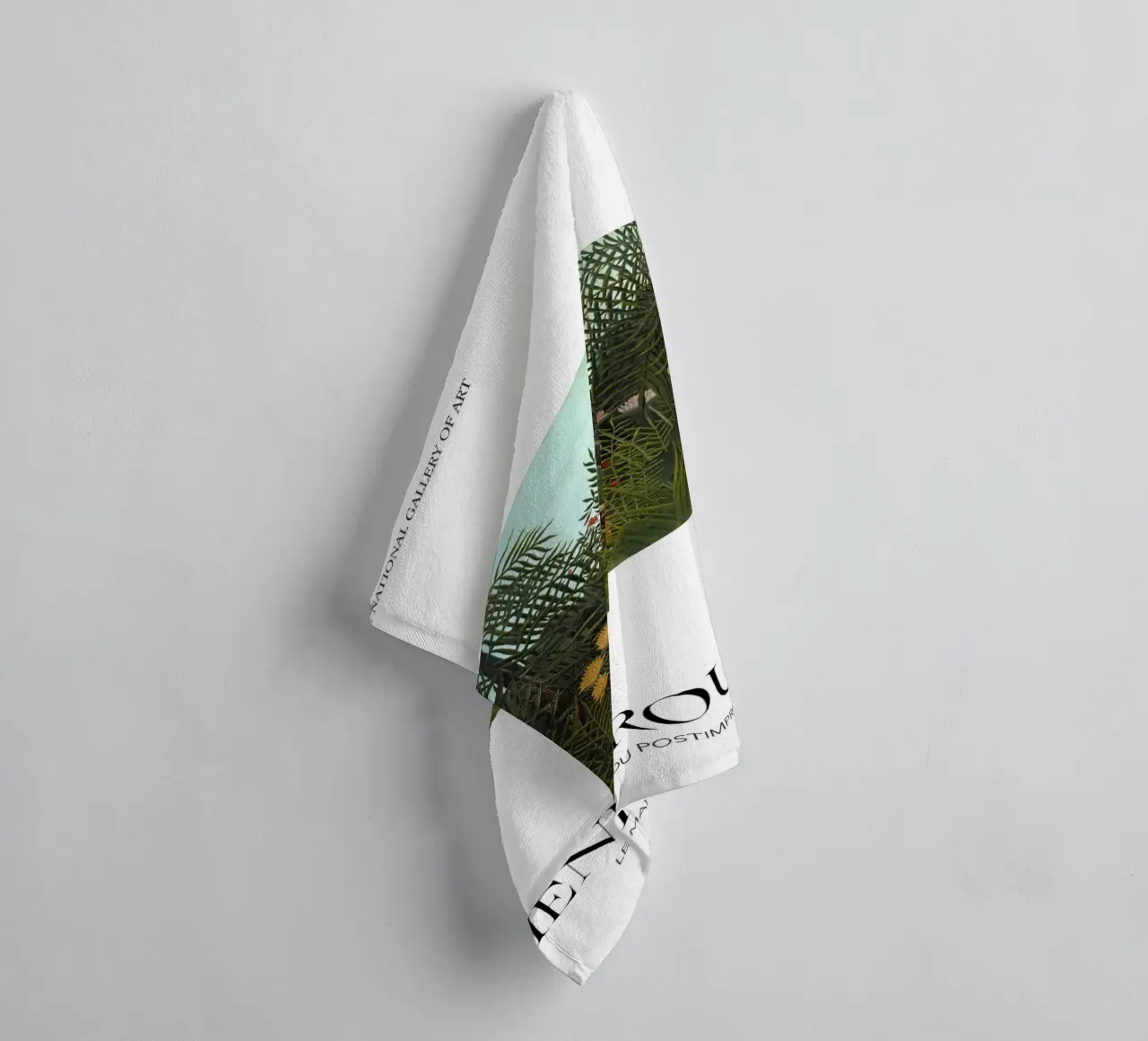 Henri Rousseau Post-Impressionist Jungle Scene towel by NorwesClub