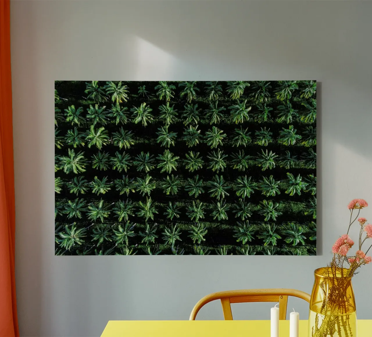 Palms canvas met Baklijst van ROBERTO H
