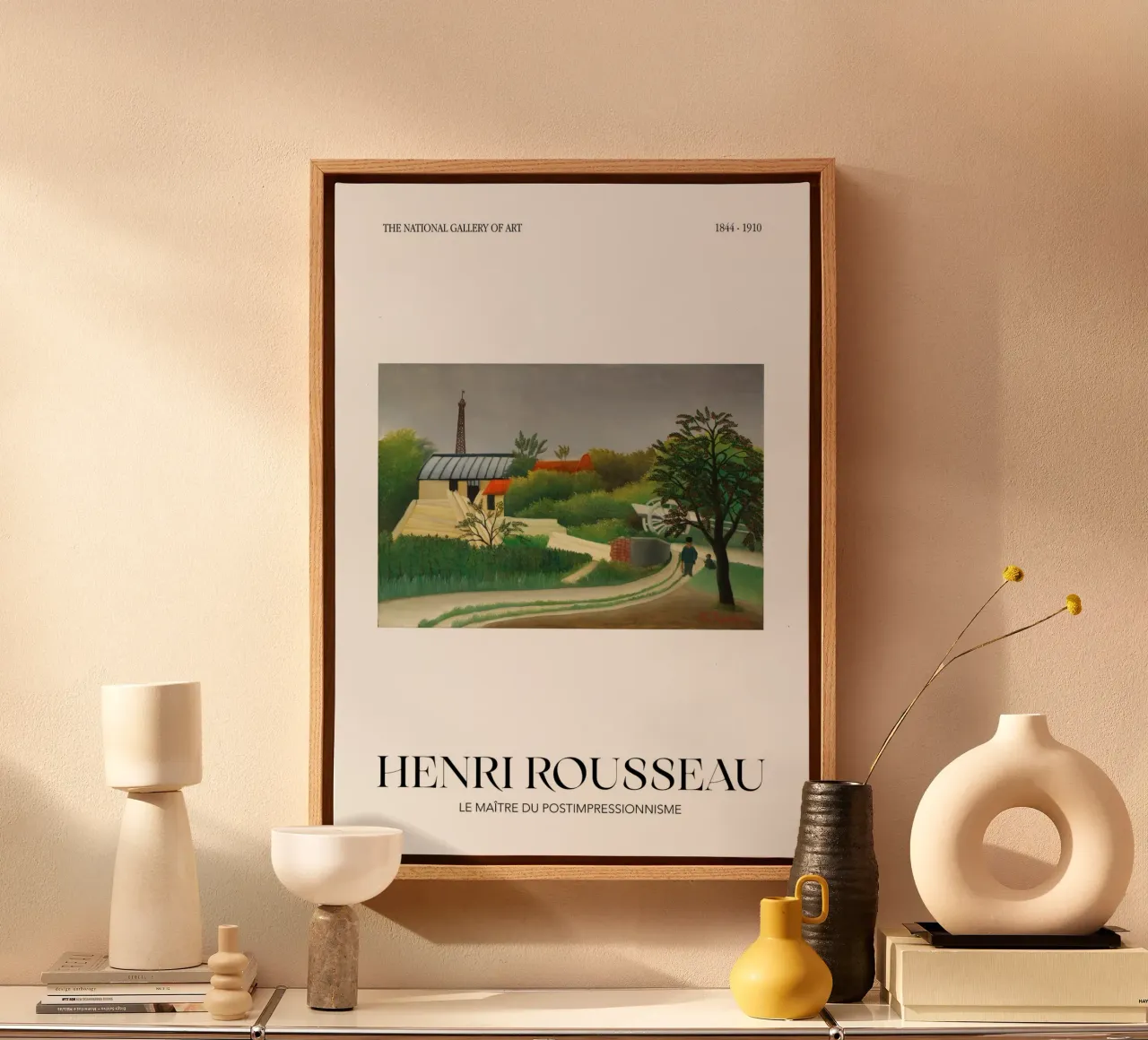 Henri Rousseau Post-Impressionistisch Parijs Landschap canvas met Baklijst van NorwesClub