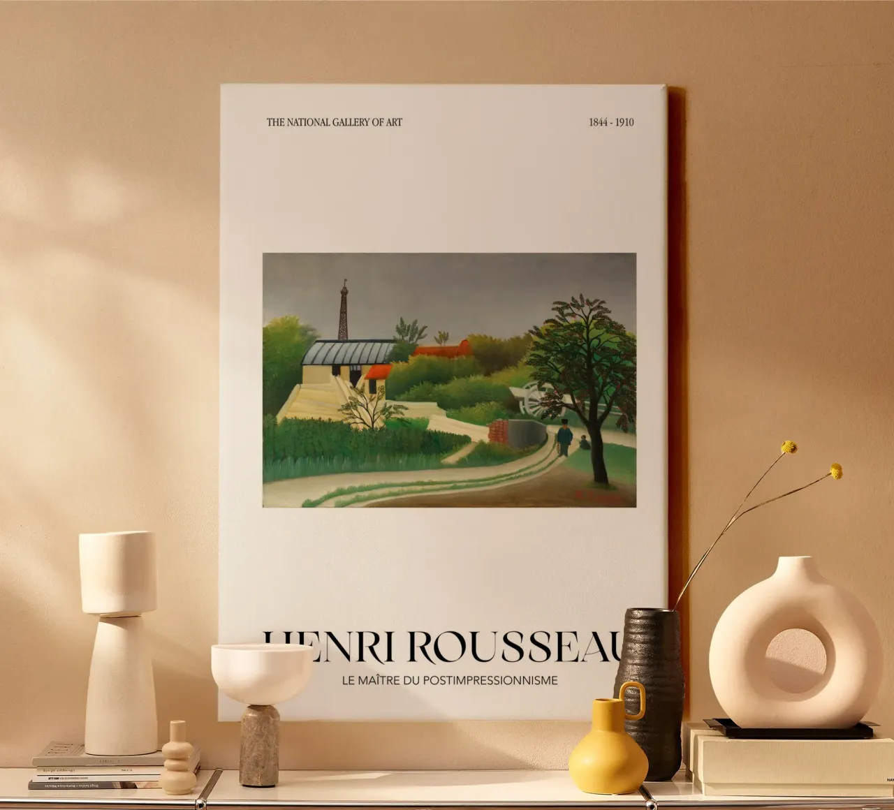 Henri Rousseau Post-Impressionistisch Parijs Landschap canvas met Baklijst van NorwesClub