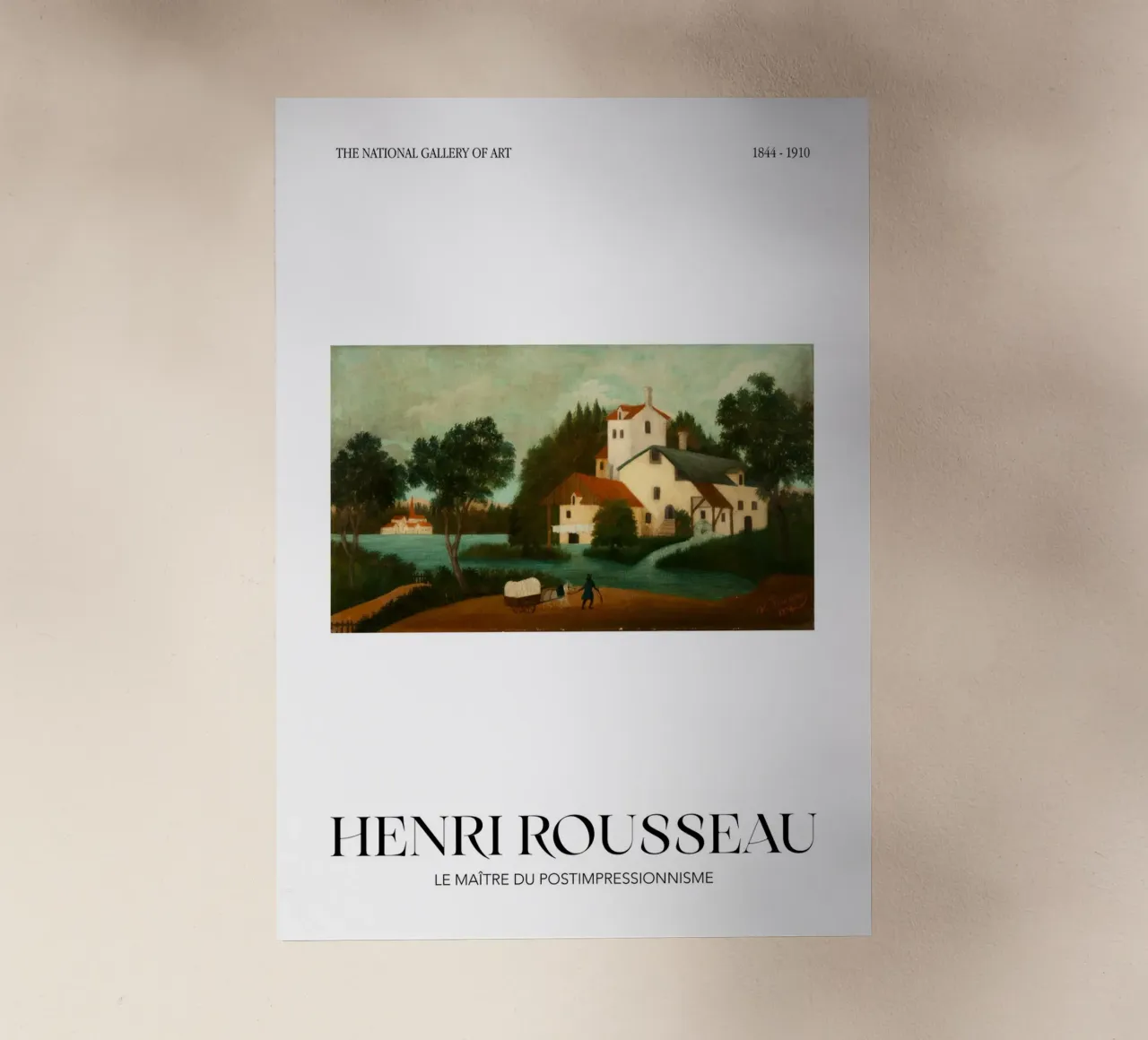 Henri Rousseau Scena rurale post-impressionista pellicola backlit da NorwesClub
