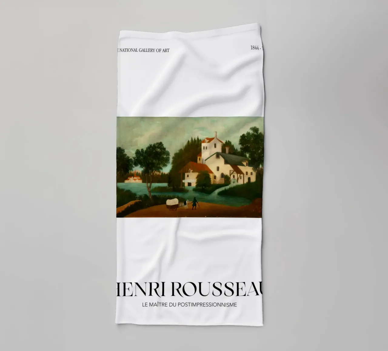 Henri Rousseau Scena rurale post-impressionista asciugamano da bagno da NorwesClub