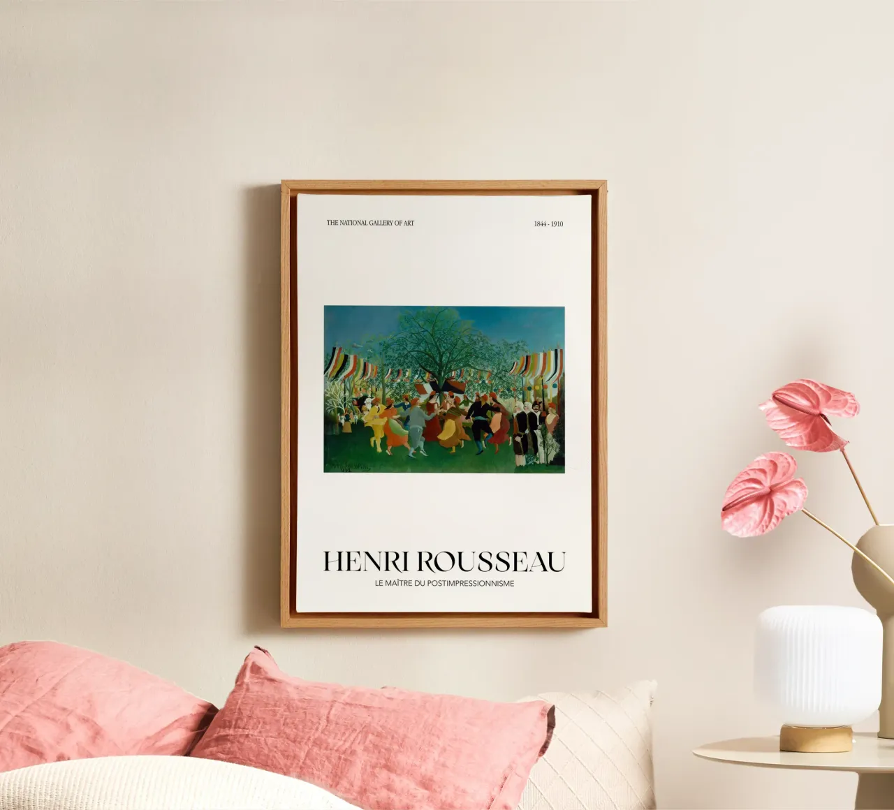 Henri Rousseau Post-Impressionistische Viering canvas met Baklijst van NorwesClub