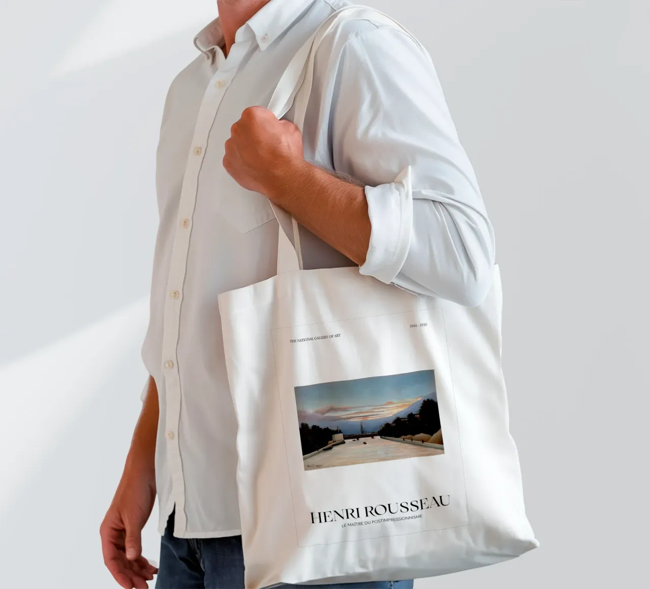Henri Rousseau Post-Impressionista Torre Eiffel borsa in juta da NorwesClub