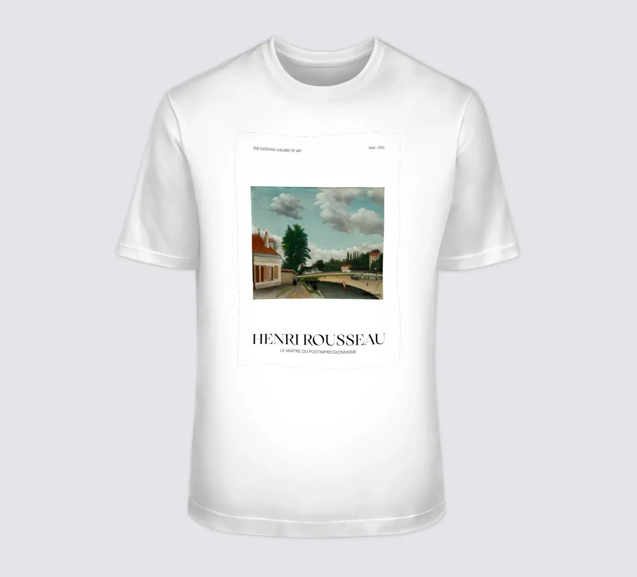 Henri Rousseau Scena fluviale post-impressionista t-shirt da NorwesClub