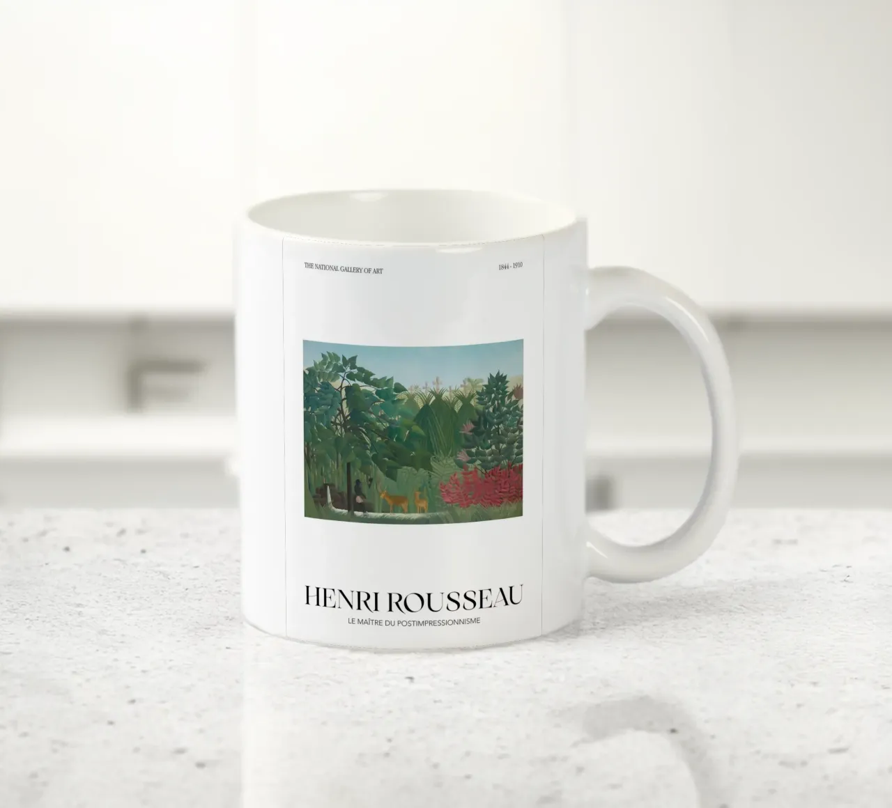 Henri Rousseau Giungla Cascata Vintage Post-Impressionista P tazza in ceramica da NorwesClub