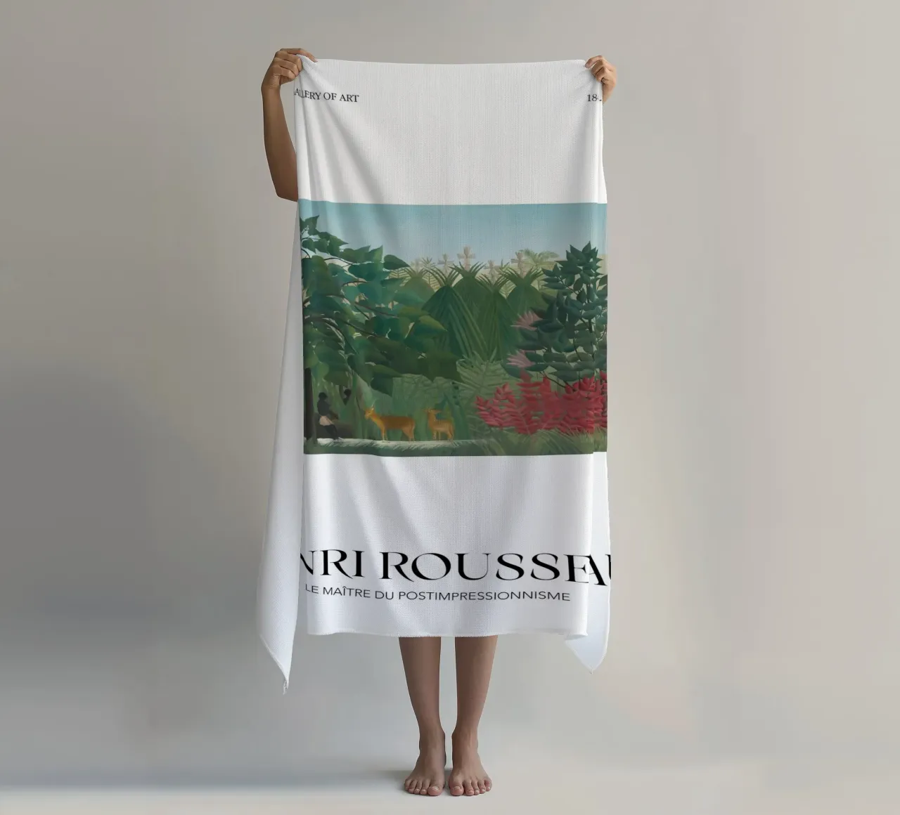 Henri Rousseau Giungla Cascata Vintage Post-Impressionista P telo mare da NorwesClub