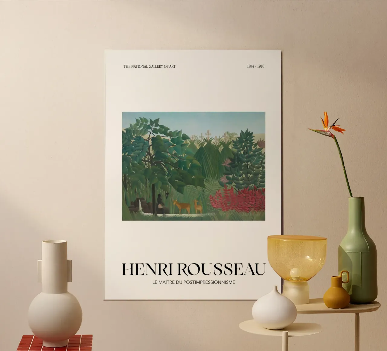 Henri Rousseau Giungla Cascata Vintage Post-Impressionista P poster con telaio in plastica da NorwesClub