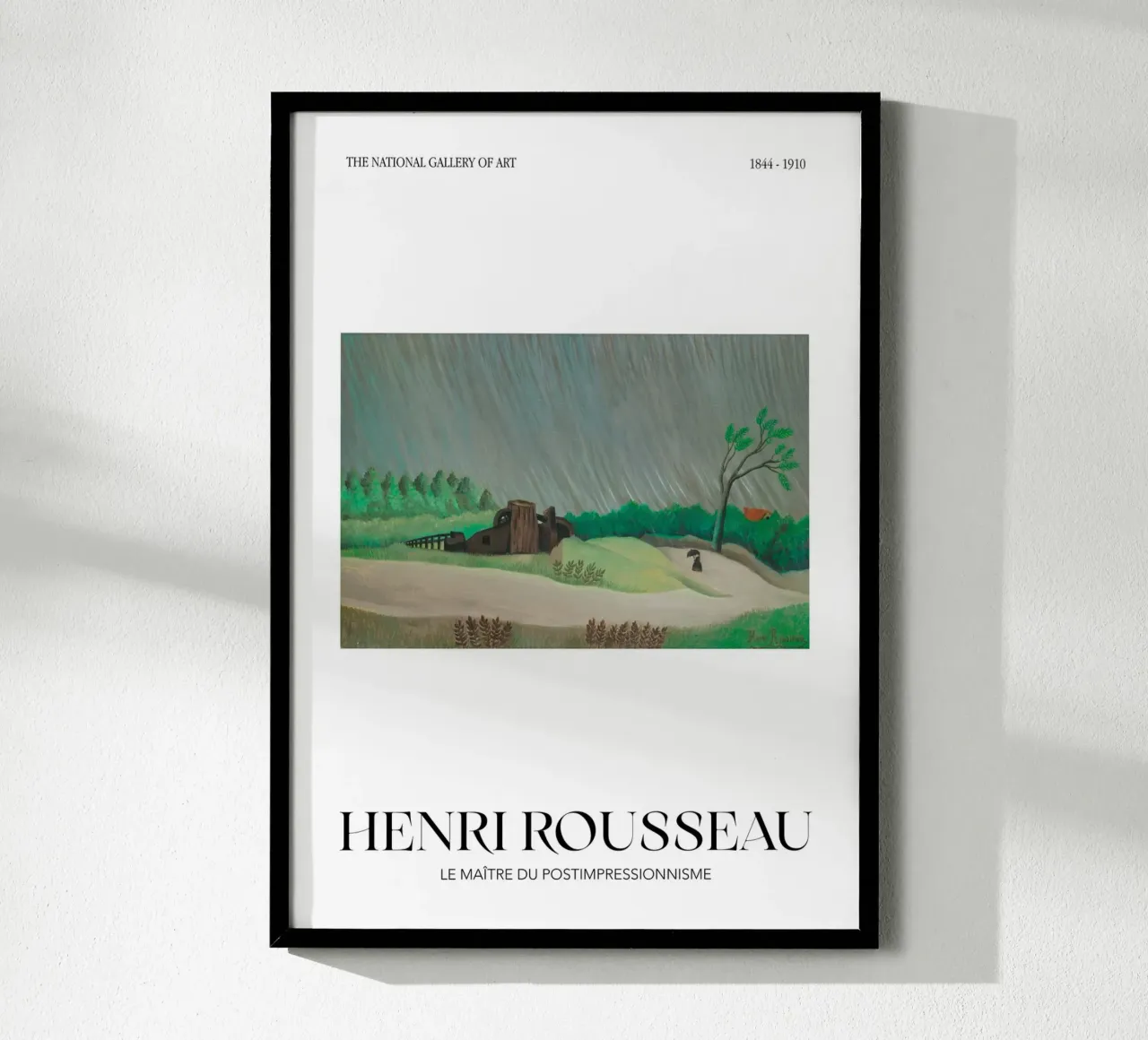 Henri Rousseau Paesaggio di un giorno di pioggia Vintage Post-Impressionis poster con telaio in alluminio da NorwesClub