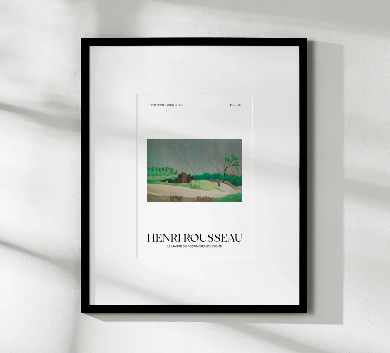 Henri Rousseau Paesaggio di un giorno di pioggia Vintage Post-Impressionis poster con telaio in alluminio da NorwesClub