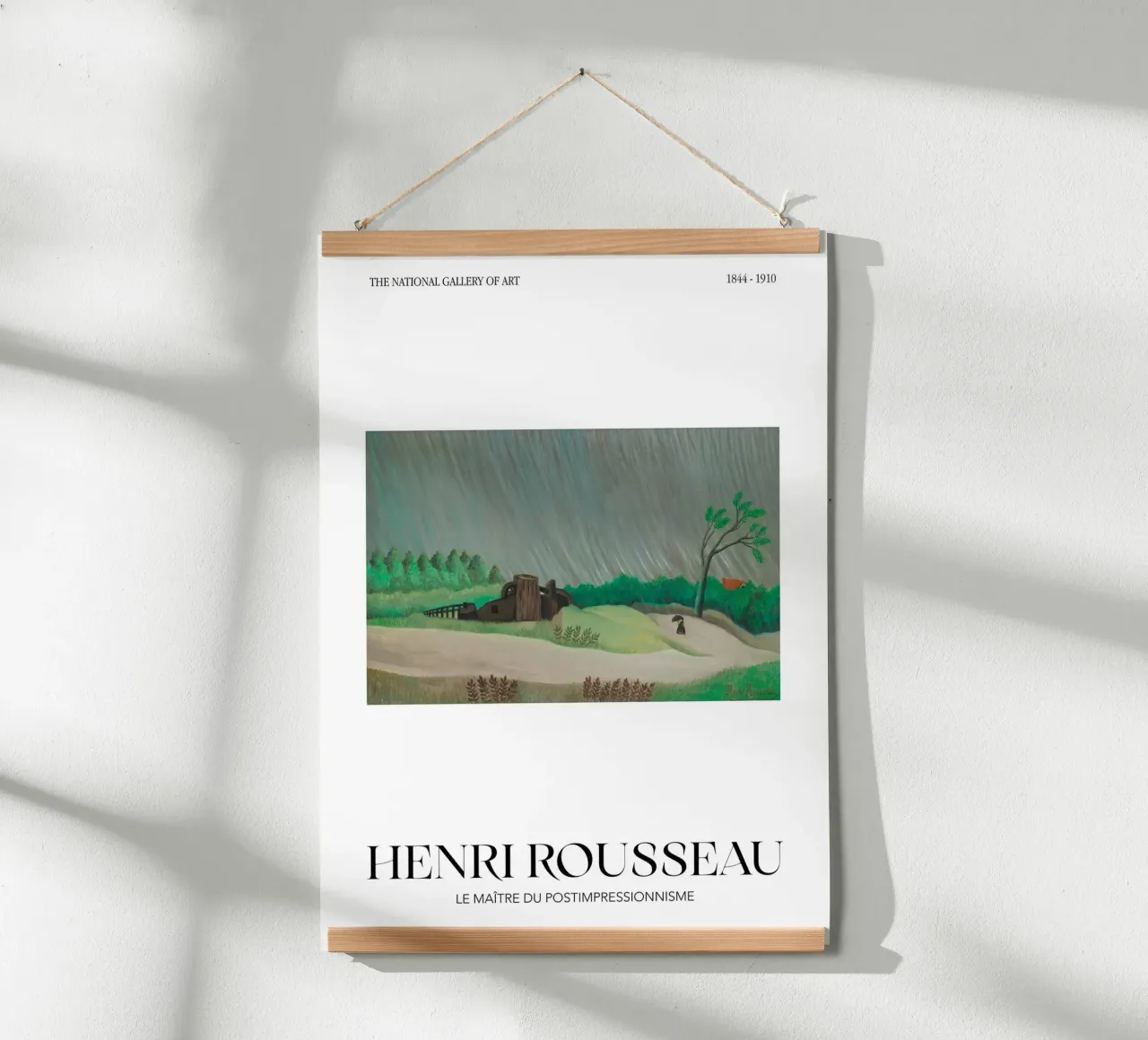 Henri Rousseau Paesaggio di un giorno di pioggia Vintage Post-Impressionis poster con telaio in alluminio da NorwesClub
