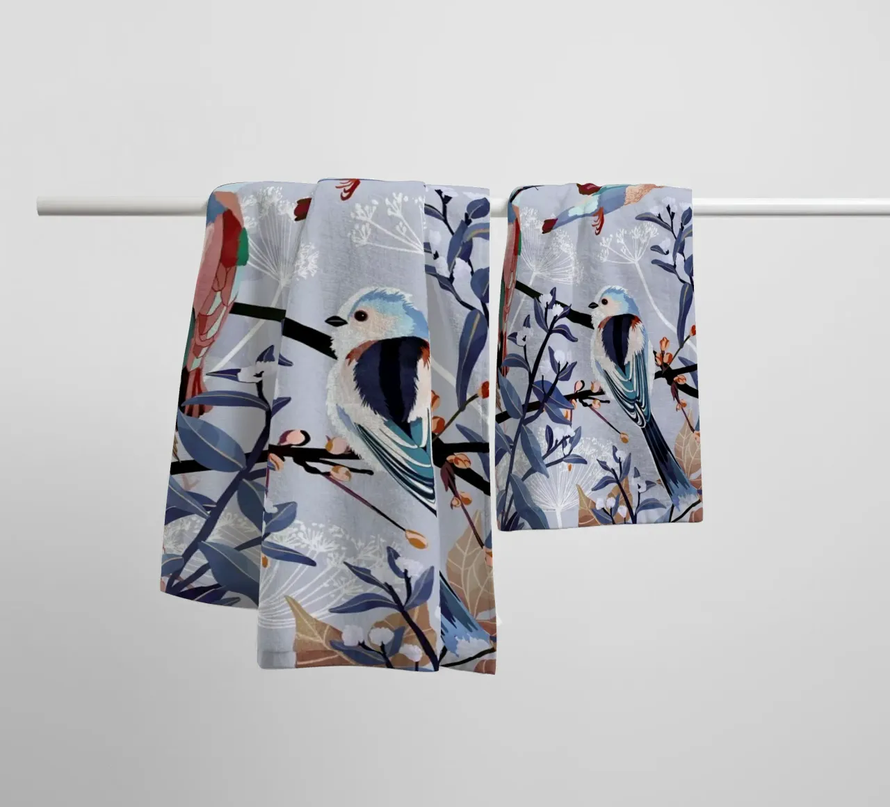 Birds Of Winter asciugamano da bagno da Goed Blauw