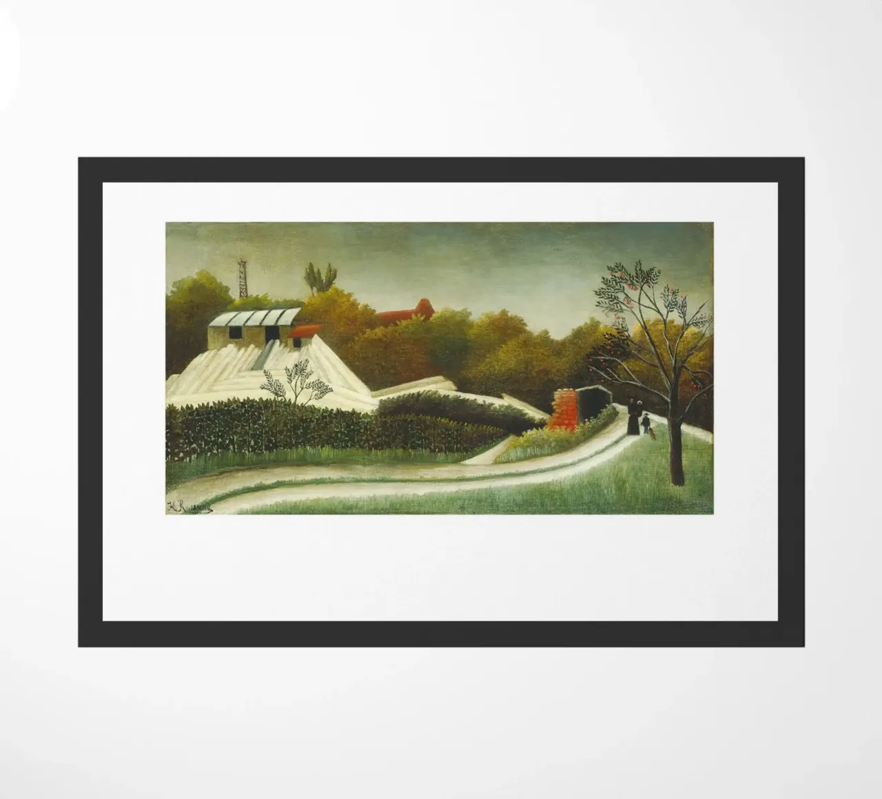 Henri Rousseau Segheria Periferia di Parigi Paesaggio d'epoca zerbino da NorwesClub