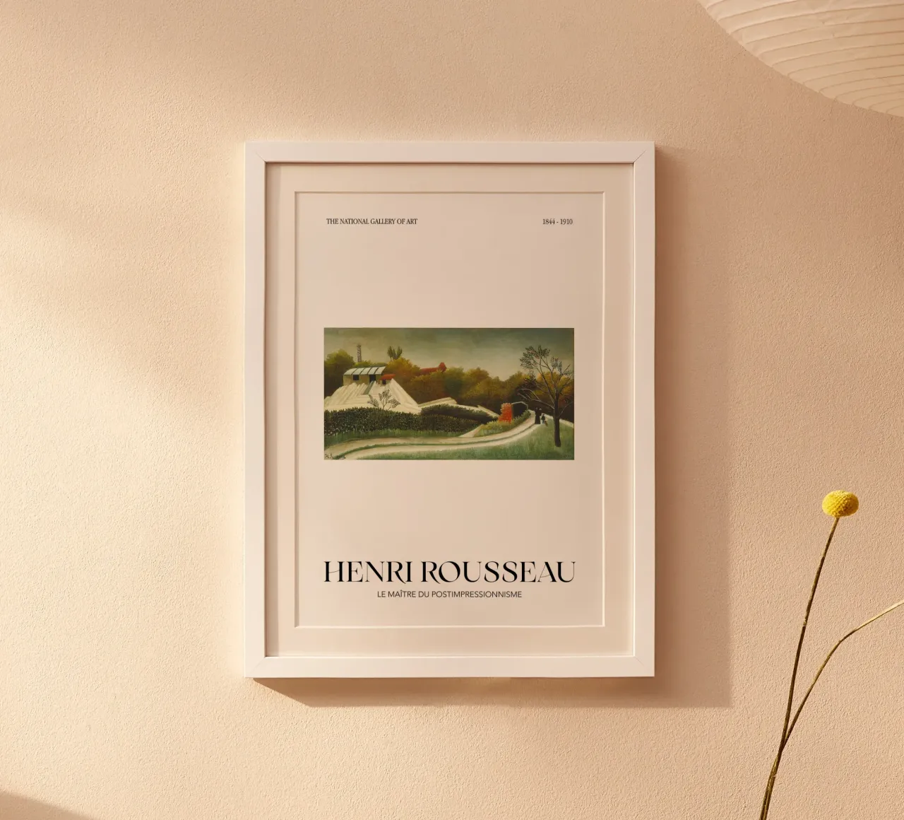 Henri Rousseau Segheria Periferia di Parigi Paesaggio d'epoca poster con telaio in legno da NorwesClub