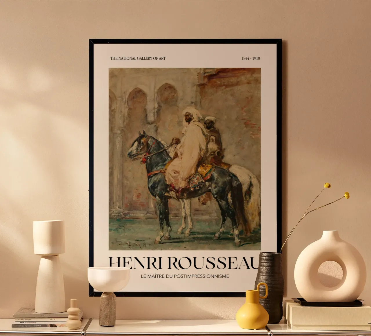 Henri Rousseau Cavalieri arabi Arte orientale d'epoca poster con telaio in plastica da NorwesClub
