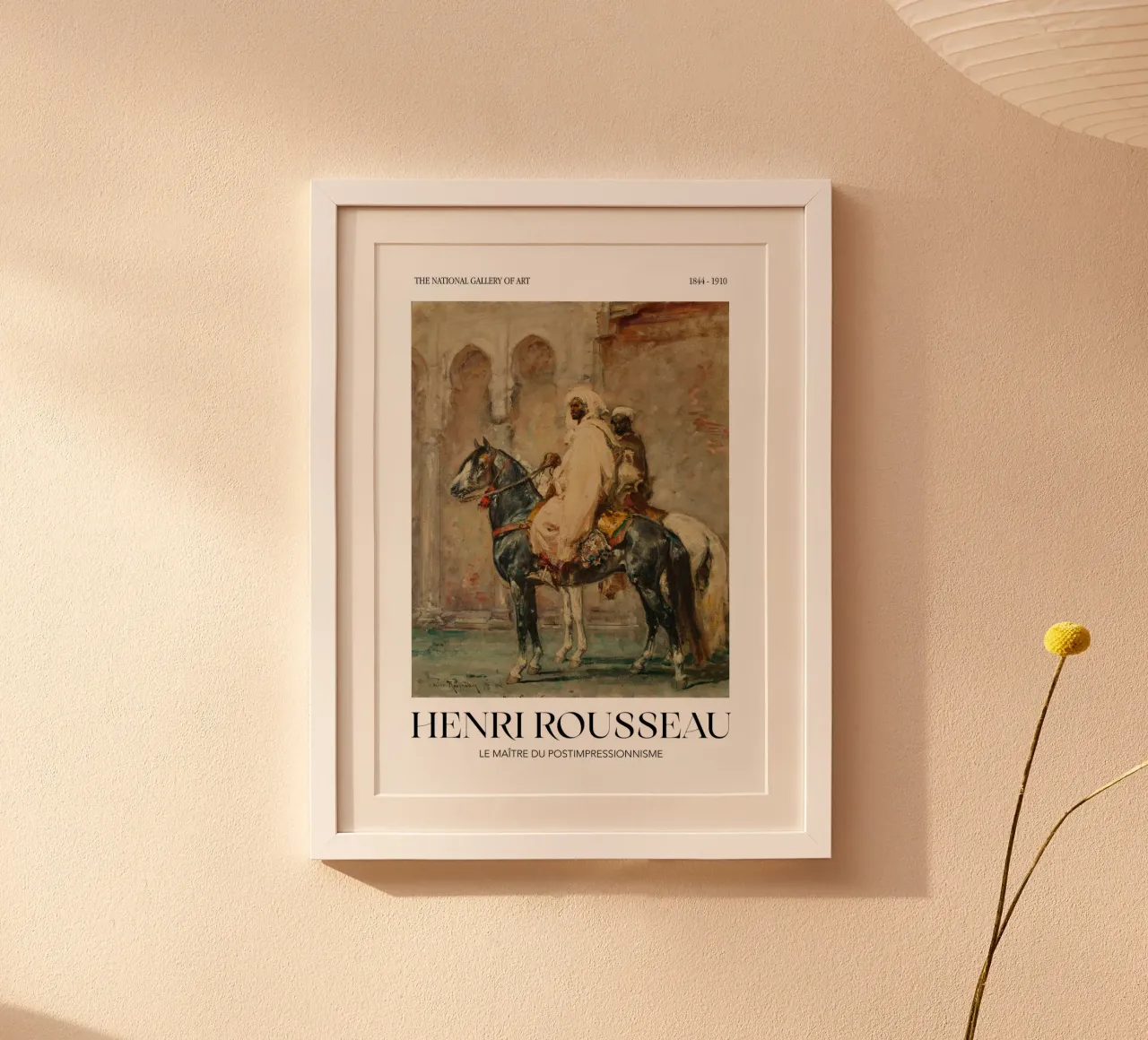 Henri Rousseau Cavalieri arabi Arte orientale d'epoca poster con telaio in plastica da NorwesClub