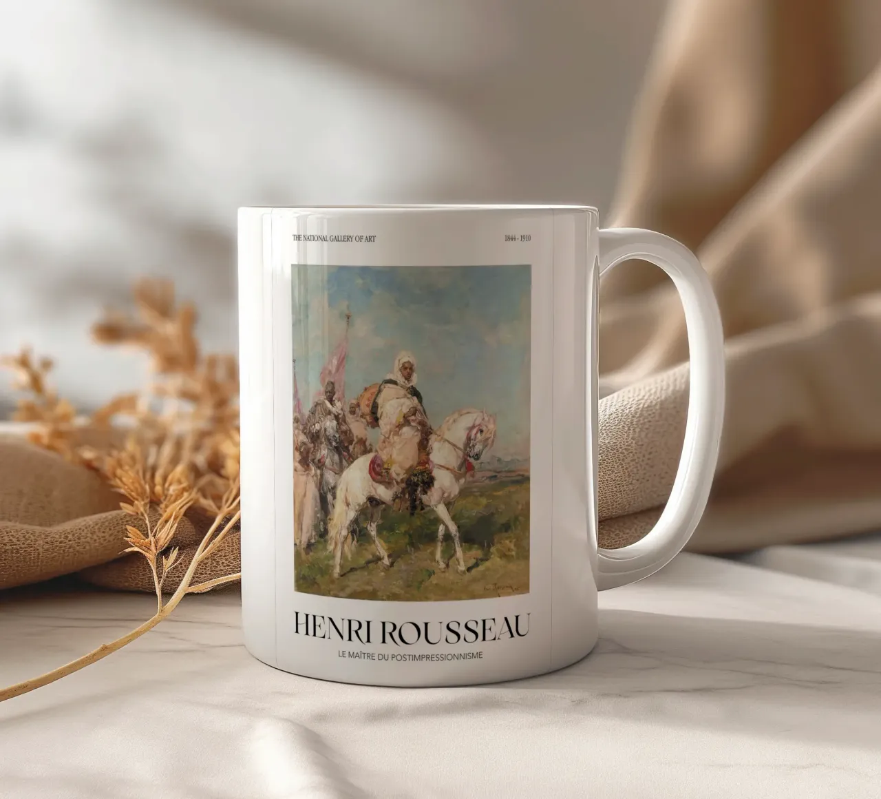 Henri Rousseau Processione di cavalieri Arte orientale d'epoca tazza in ceramica da NorwesClub