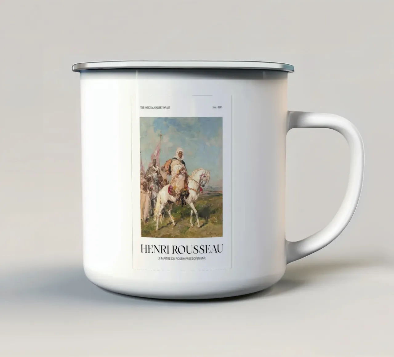 Henri Rousseau Processione di cavalieri Arte orientale d'epoca tazza in smalto da NorwesClub