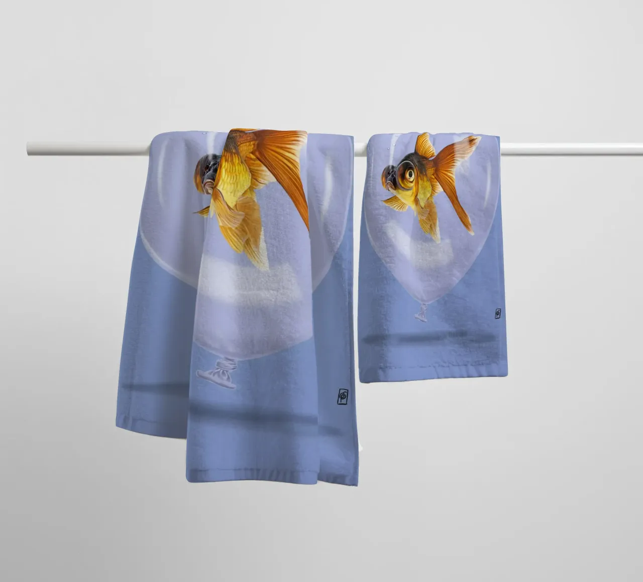 Inflated (Colour) asciugamano da bagno da Rob Art | Illustration