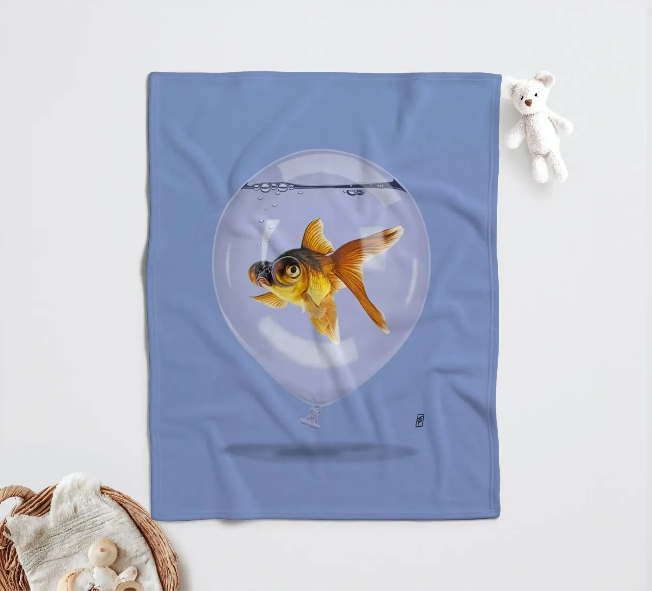 Inflated (Colour) coperta in pile da Rob Art | Illustration