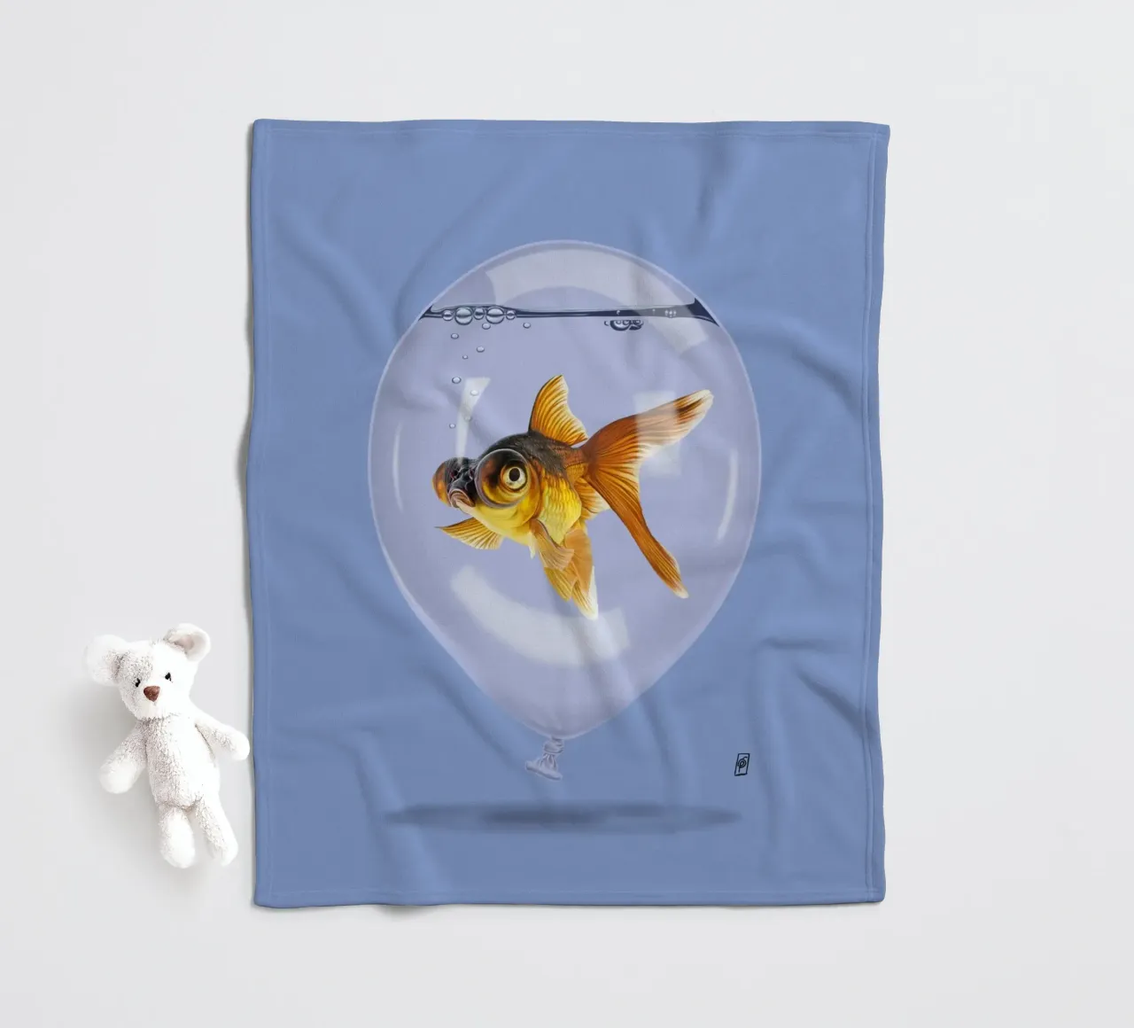 Inflated (Colour) coperta in pile da Rob Art | Illustration