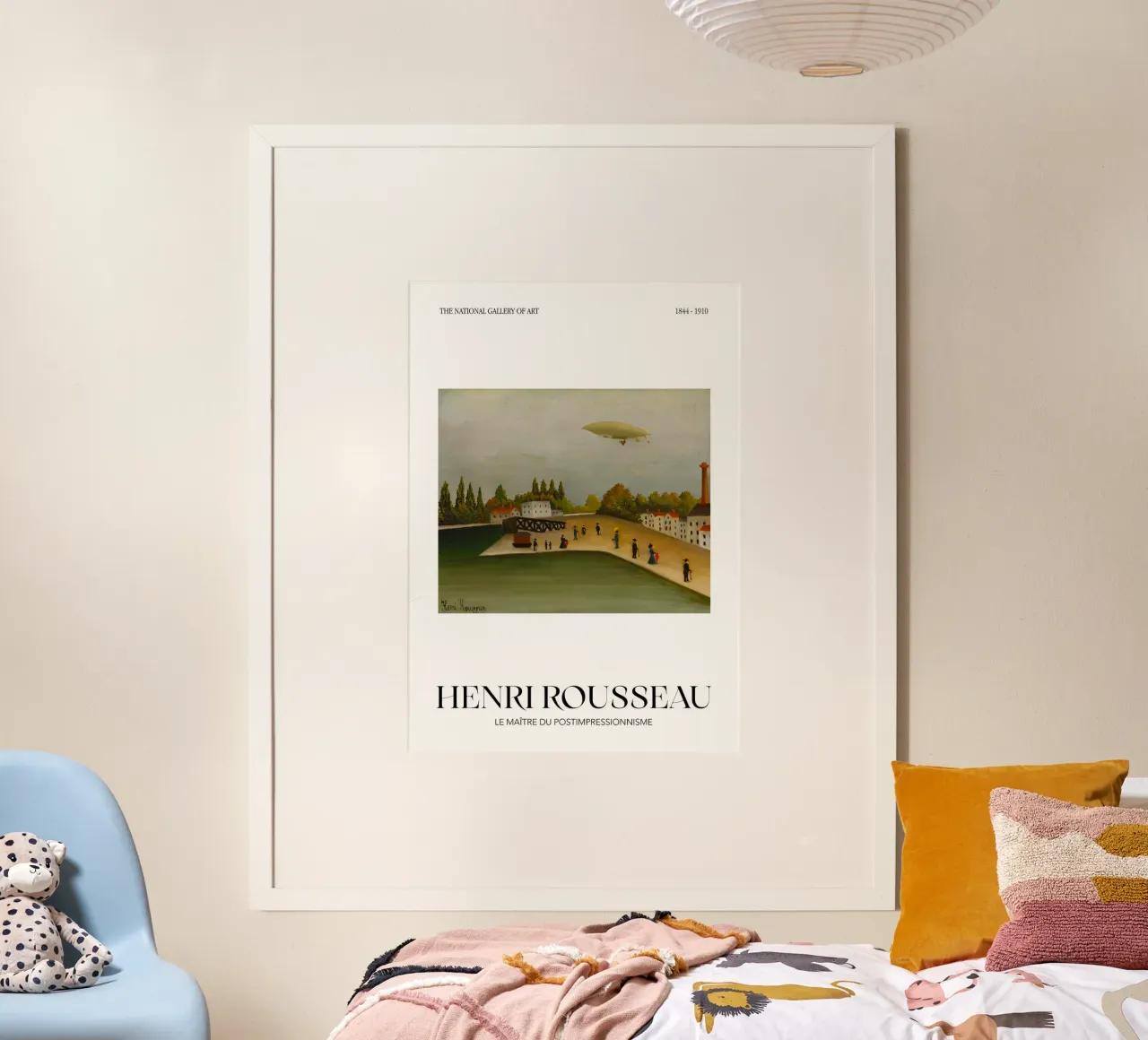 Henri Rousseau Quai d'Ivry Paesaggio urbano d'epoca poster con telaio in legno da NorwesClub
