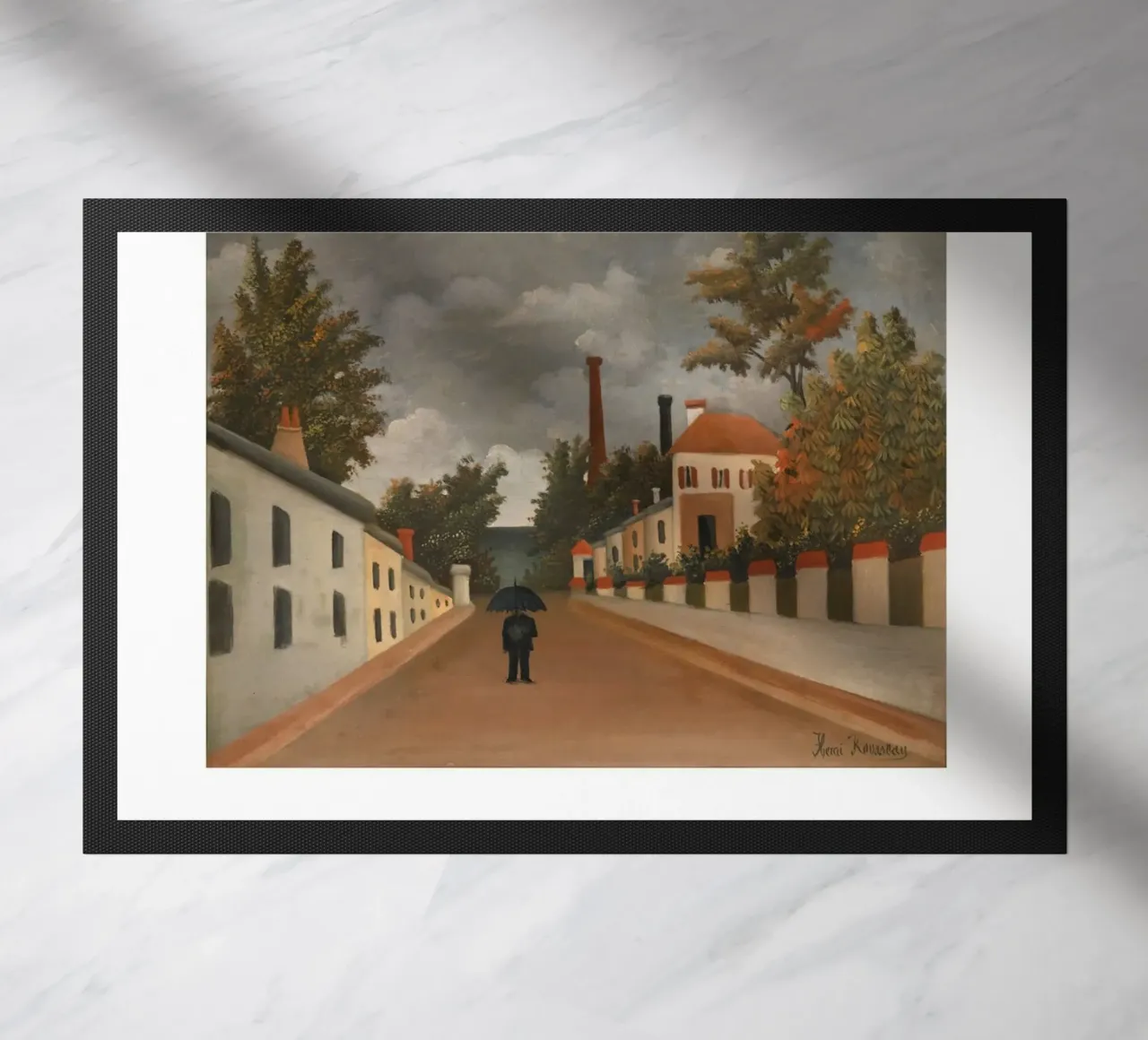 Henri Rousseau Periferia di Parigi Paesaggio d'epoca zerbino da NorwesClub