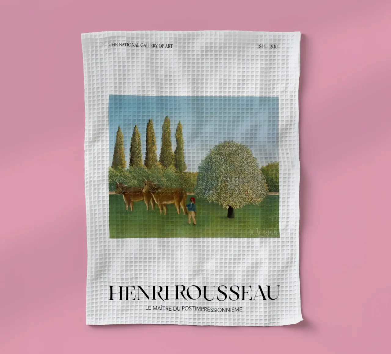 Henri Rousseau Prato di mucche Paesaggio rurale d'epoca canovaccio da cucina da NorwesClub