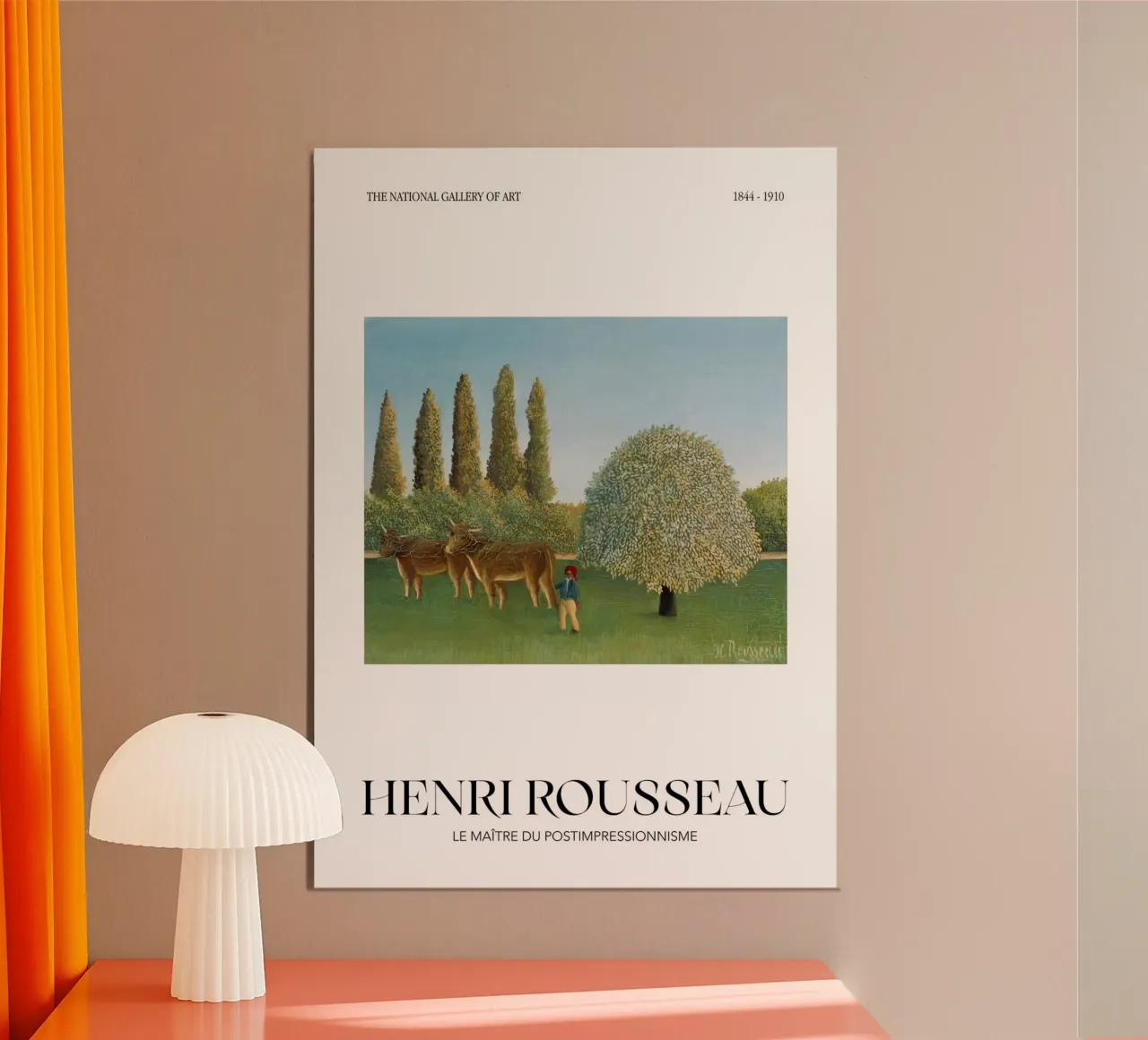 Henri Rousseau Prato di mucche Paesaggio rurale d'epoca carta hahnemühle da NorwesClub