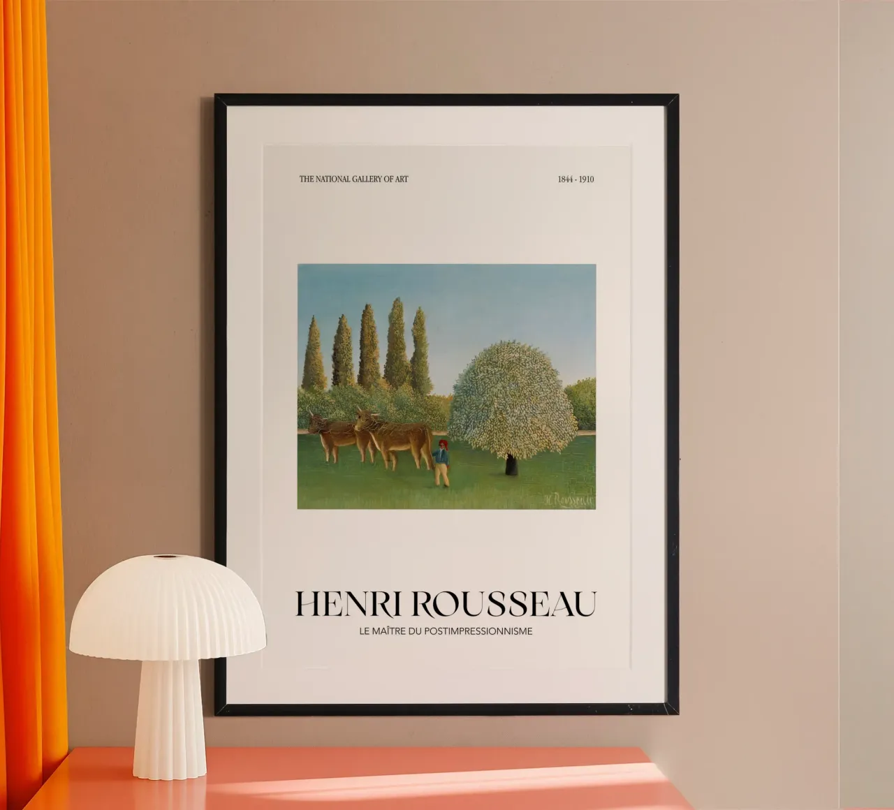 Henri Rousseau Prato di mucche Paesaggio rurale d'epoca carta hahnemühle da NorwesClub