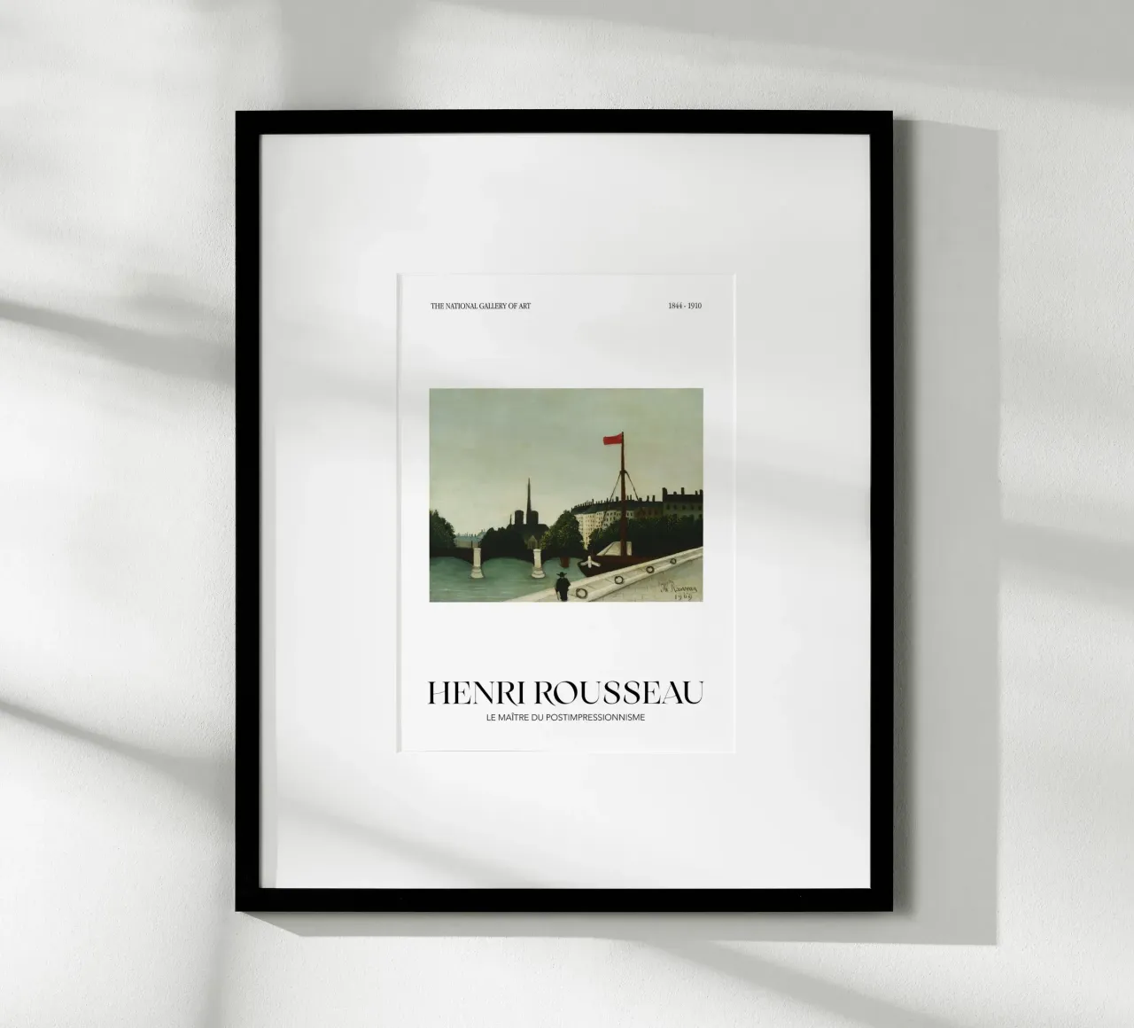 Henri Rousseau Notre Dame Parigi Paesaggio urbano d'epoca poster con telaio in legno da NorwesClub