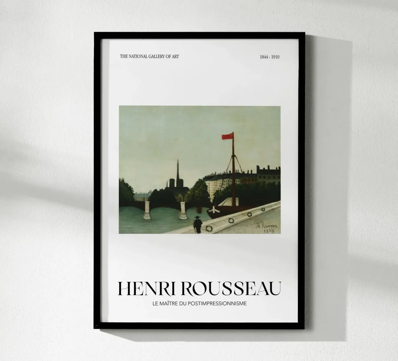 Henri Rousseau Notre Dame Parigi Paesaggio urbano d'epoca poster con telaio in legno da NorwesClub
