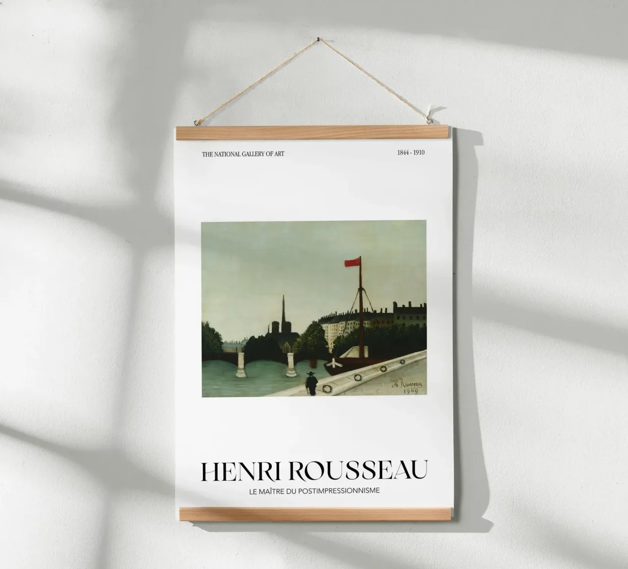 Henri Rousseau Notre Dame Parigi Paesaggio urbano d'epoca poster con telaio in legno da NorwesClub