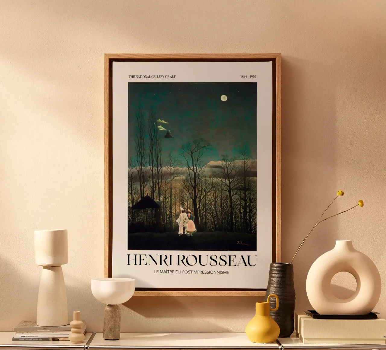 Henri Rousseau Carnaval Avond Vintage Mysterieuze Kunst canvas met Baklijst van NorwesClub