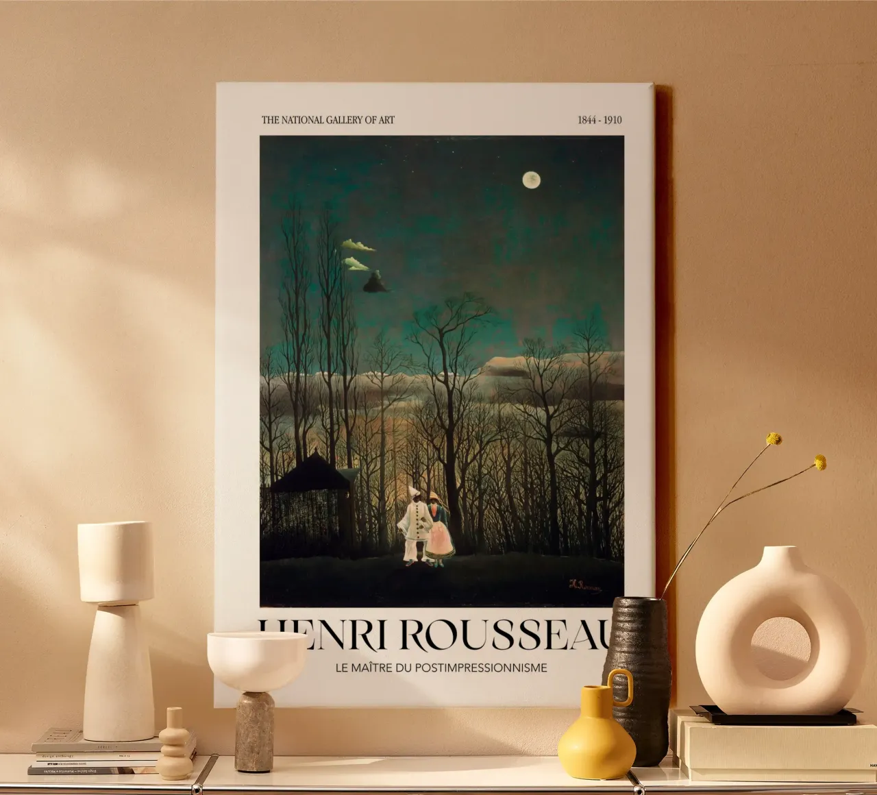 Henri Rousseau Carnaval Avond Vintage Mysterieuze Kunst canvas met Baklijst van NorwesClub