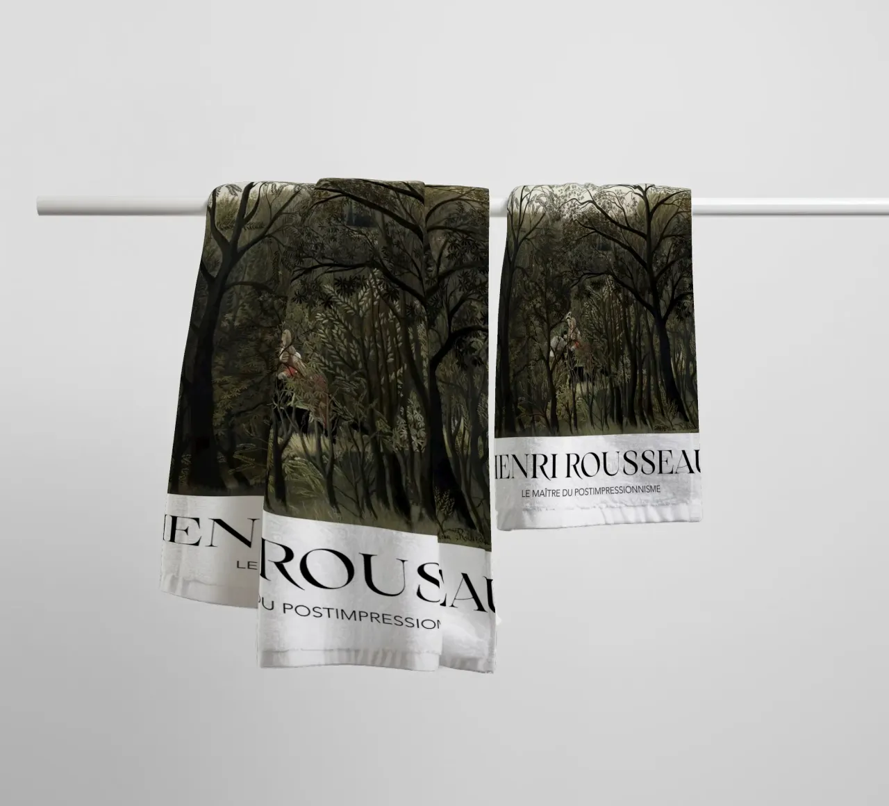 Henri Rousseau Forest Rendezvous Vintage Mysterious Art serviette de bain de NorwesClub