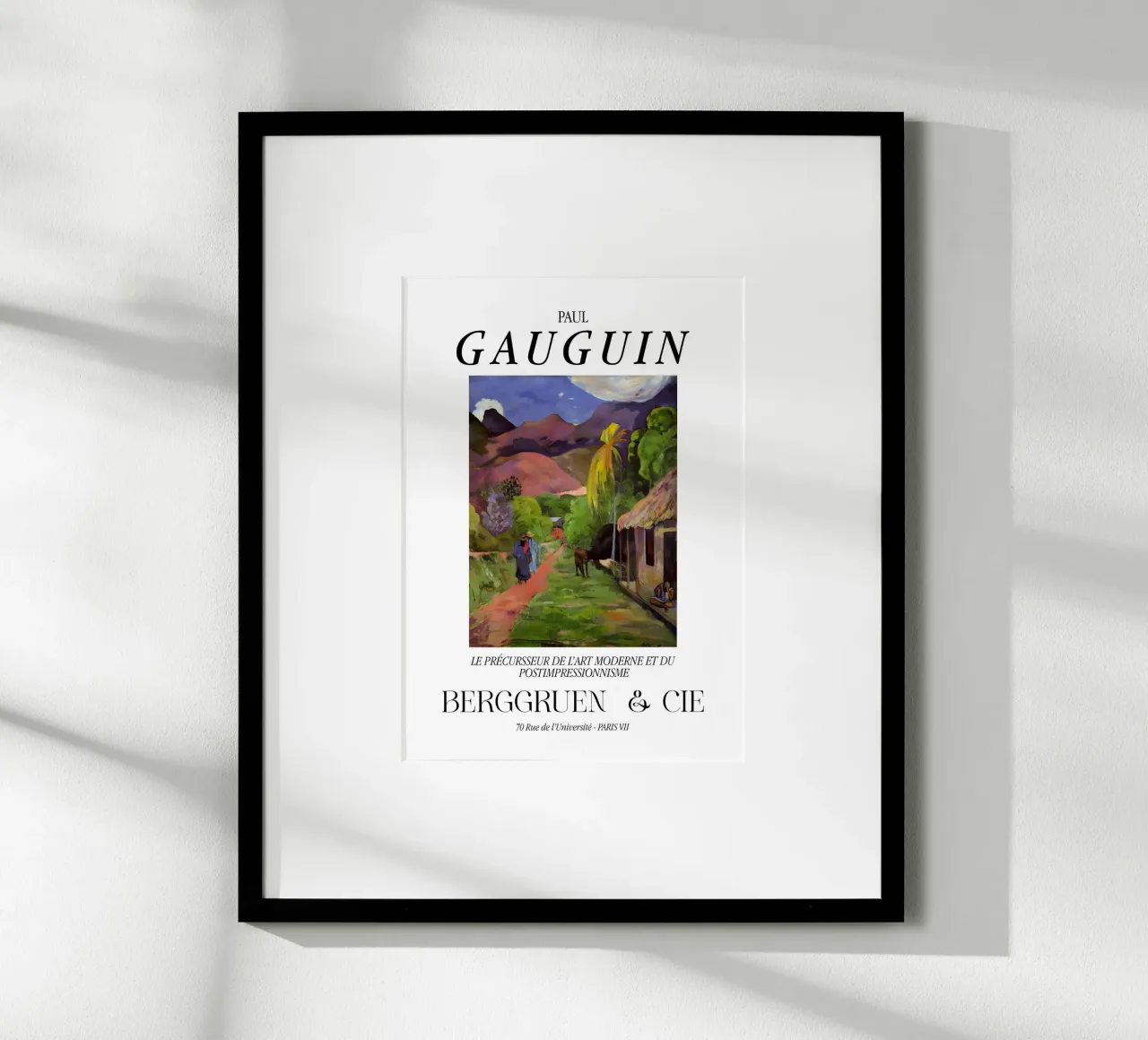 Paul Gauguin Tahiti Vintage Tropicale Post-Impressionista poster con telaio in legno da NorwesClub