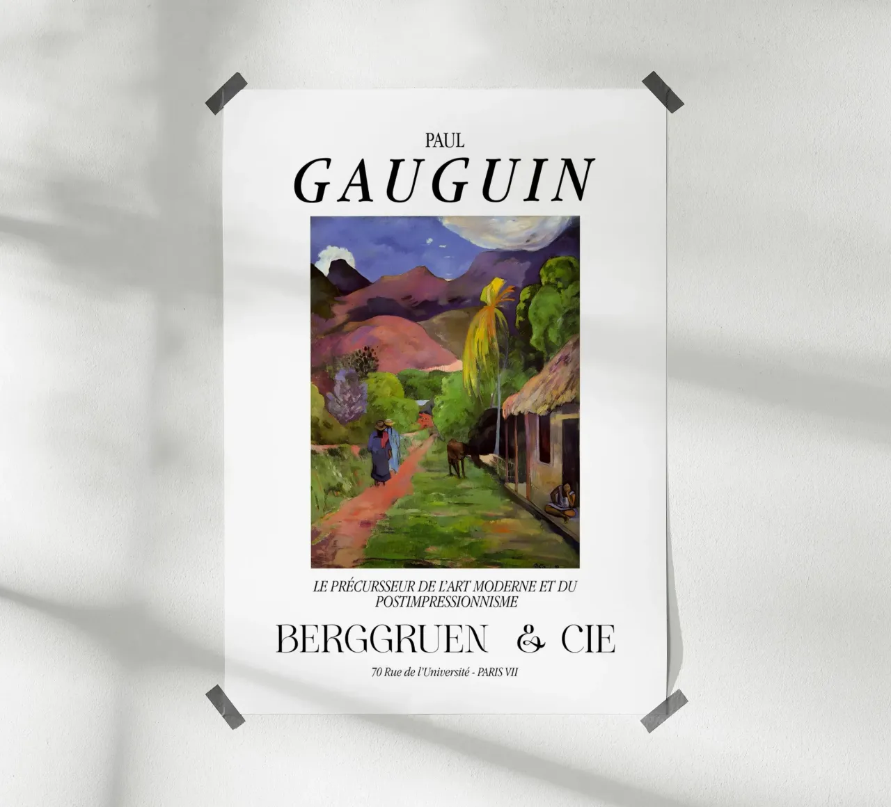 Paul Gauguin Tahiti Vintage Tropicale Post-Impressionista poster con telaio in legno da NorwesClub