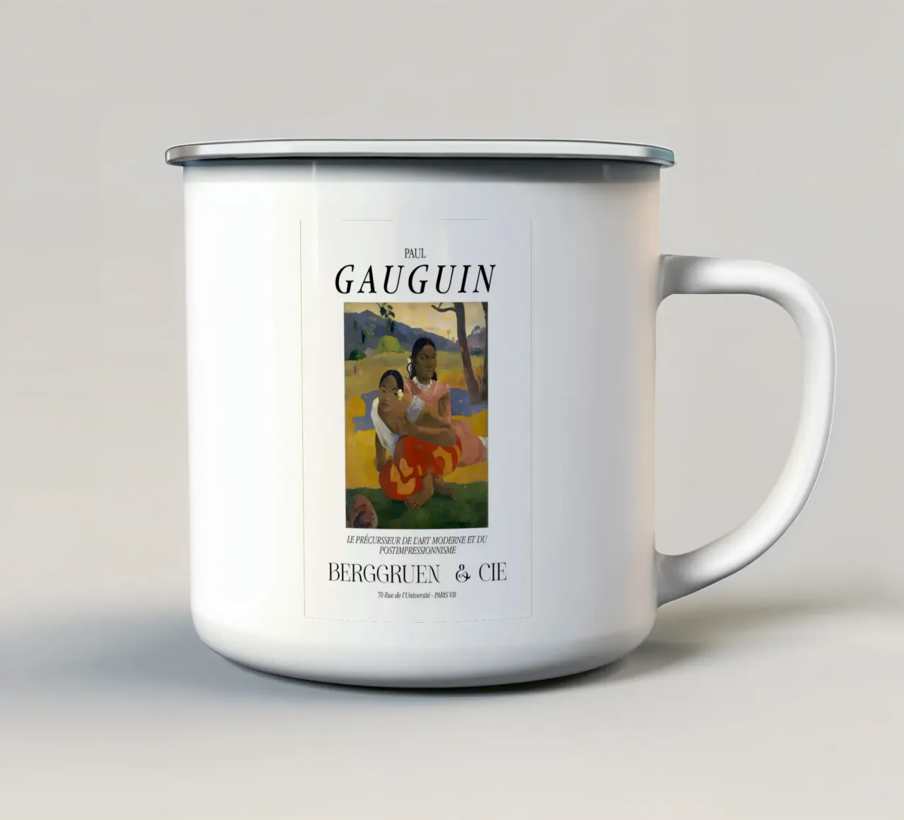 Paul Gauguin Donne tahitiane Arte d'epoca iconica tazza in smalto da NorwesClub