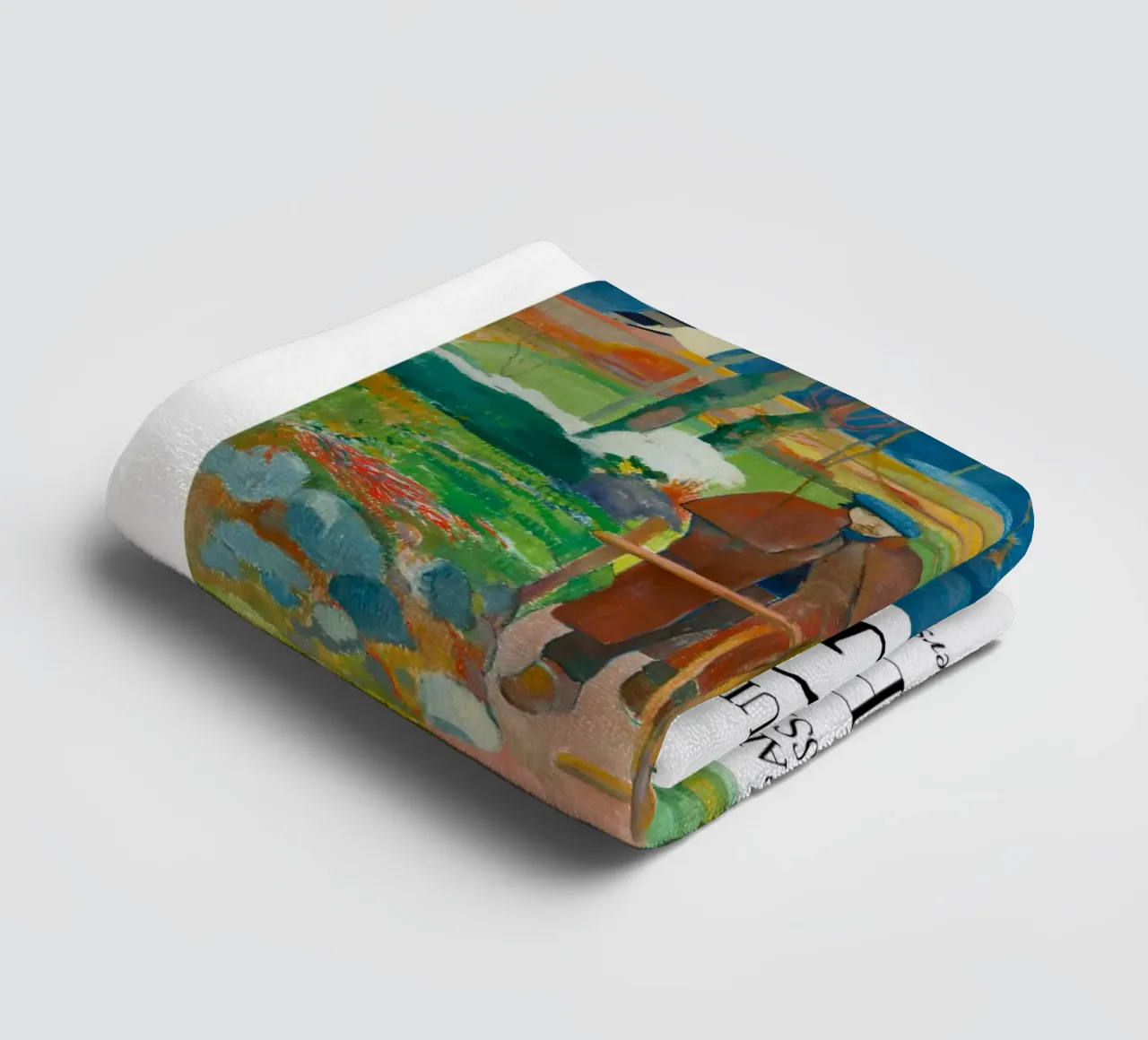 Paul Gauguin Bonjour Monsieur Vintage Post-Impressionist towel by NorwesClub