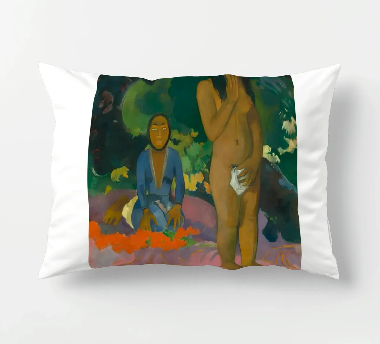 Paul Gauguin nudo tahitiano Arte tropicale d'epoca cuscino da NorwesClub