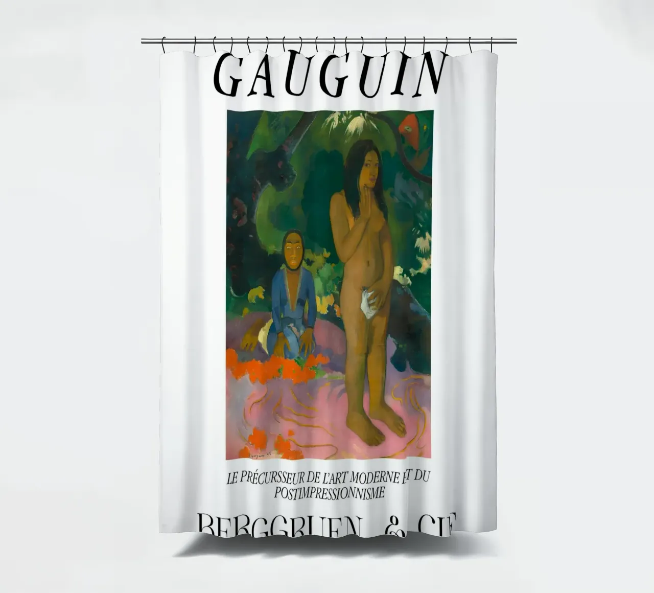 Paul Gauguin nudo tahitiano Arte tropicale d'epoca tenda da doccia da NorwesClub