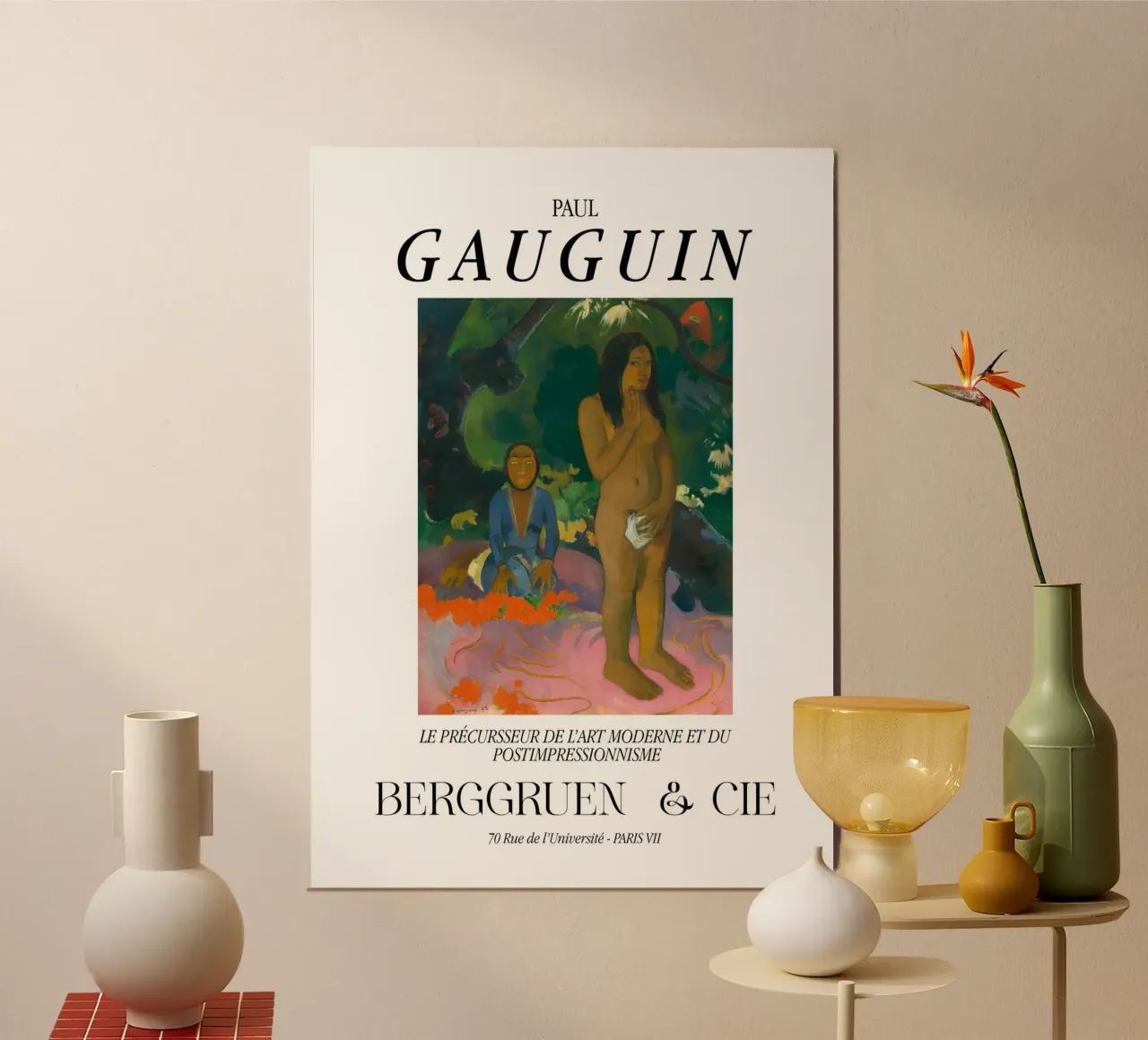 Paul Gauguin nudo tahitiano Arte tropicale d'epoca alluminio dibond da NorwesClub