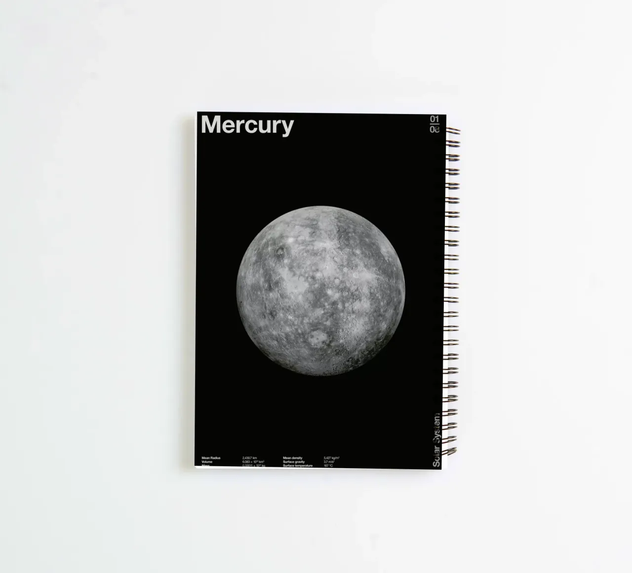 Mercury spiral notebook by Florent Bodart